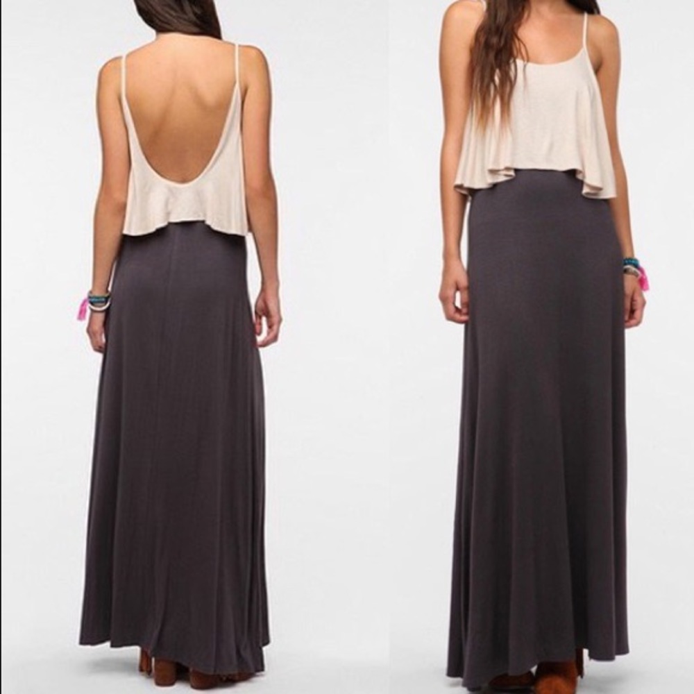Urban Outfitters Staring at Stars Backless Maxi Dress